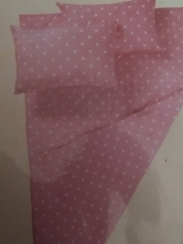 Meradiso Renforce Bettbezug Hüllen Kingsize Rosa mit weißen Punkten Neu im Paket - Bild 4 von 4