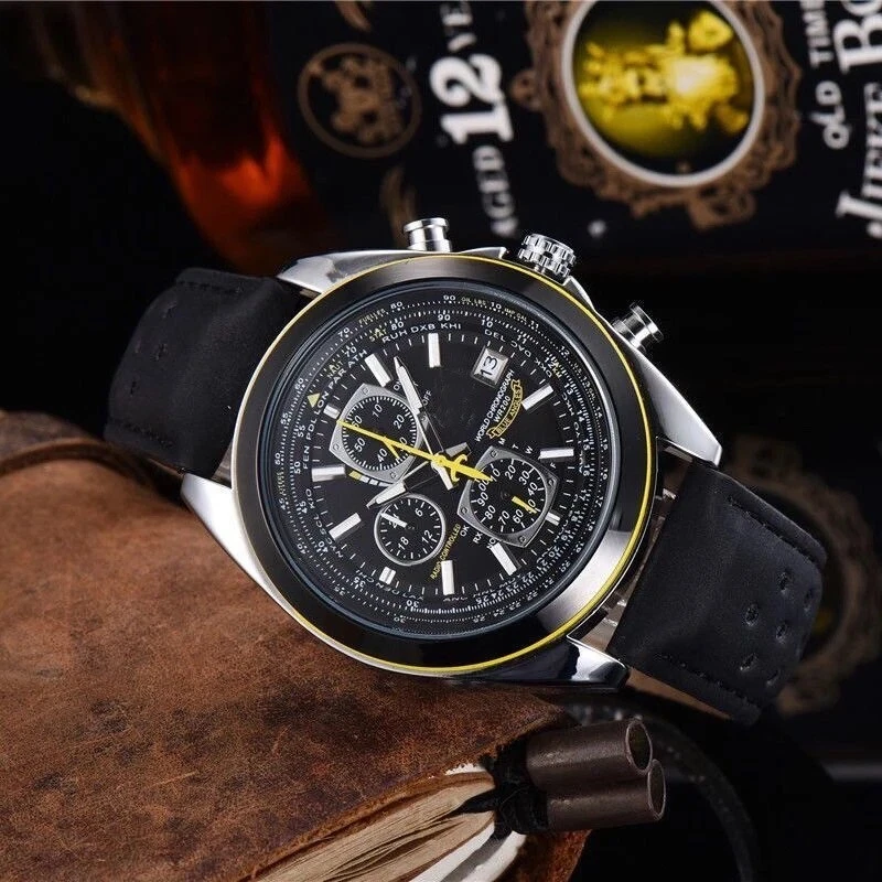 Men Luxury Japanese Brand Eco Drive Quartz Business Chronograph Watch Waterproof - Image 3 of 4