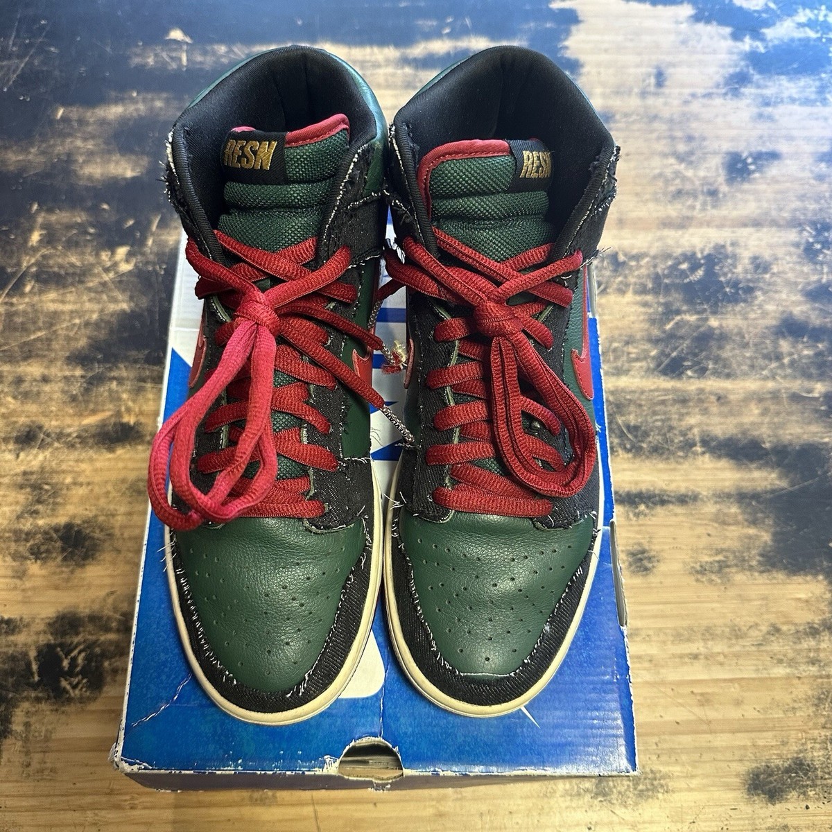 NIKE SB DUNK HIGH PREMIUM RESN GUCCI 313171-362 SIZE 8.5 OG NIKE SB DUNK HIGH PREMIUM RESN GUCCI 313171-362 SIZE 8.5 OG