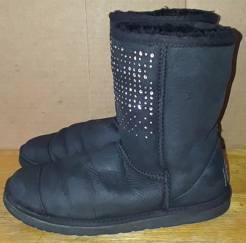Ugg Australia 1003890 clásicos para mujer Botas Negras Cortas Bling. tamaño  7 | eBay