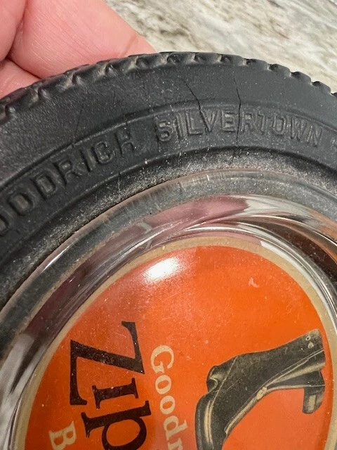 Cenicero anuncio bota con cremallera Goodrich años 20 antiguo Foto 4 de 4