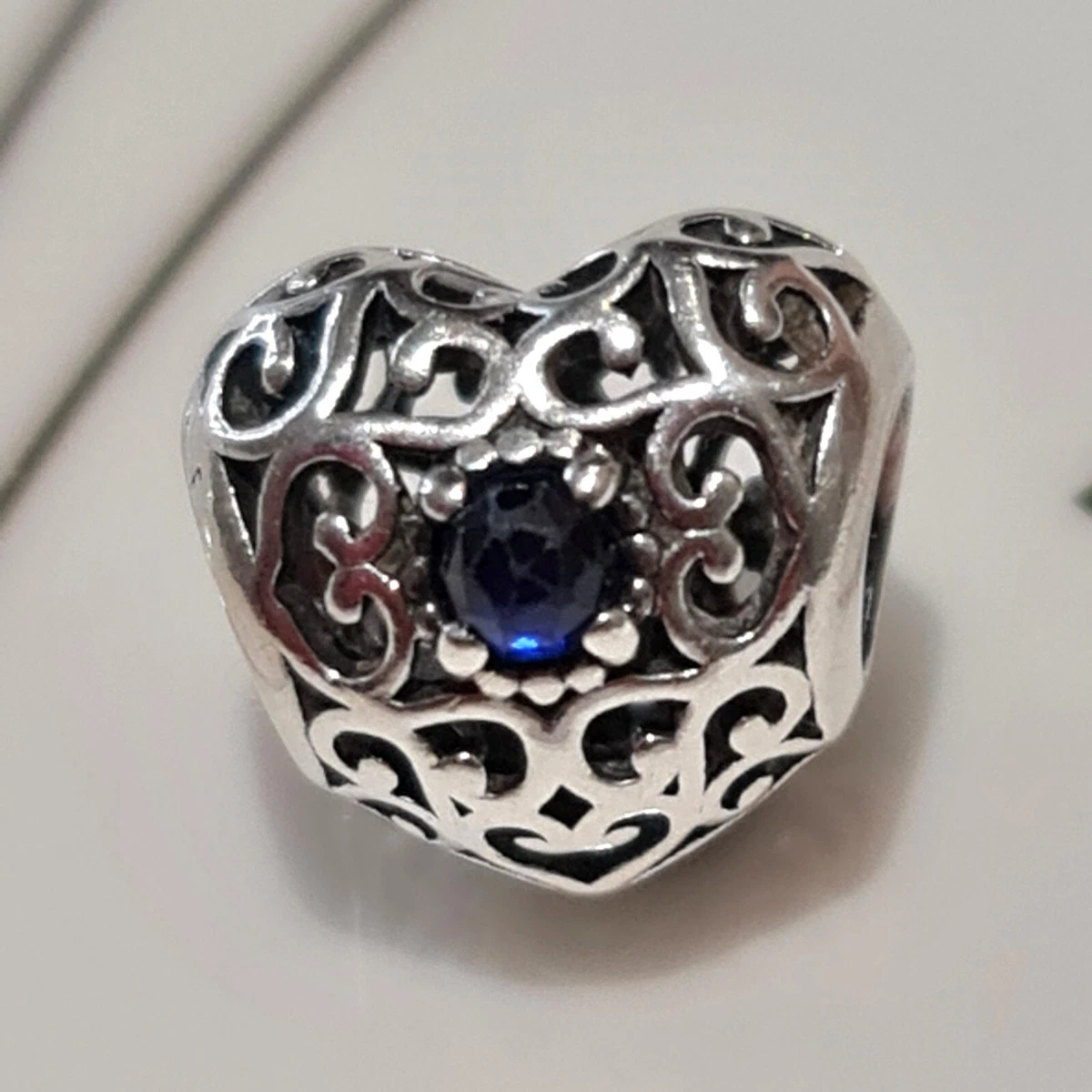 PANDORA Sterling Silver Heart December Birthstone Charm 791784NLB S925ALE