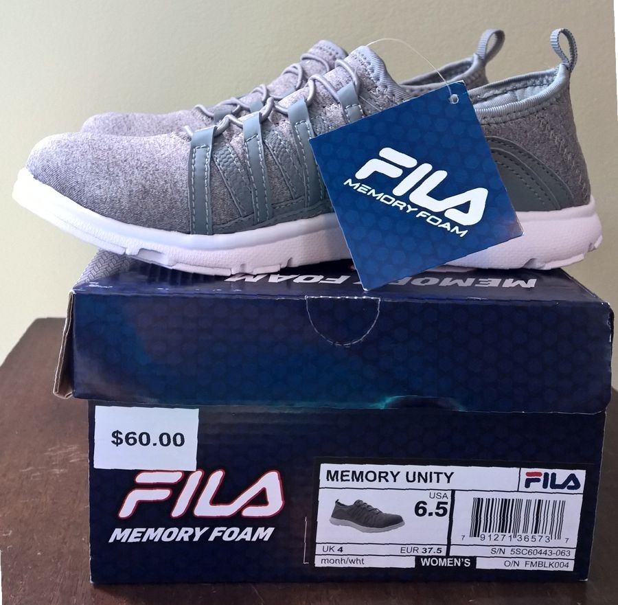 Fila Memory Foam Unity Women's Slip On Sneaker Shoes SZ Gray