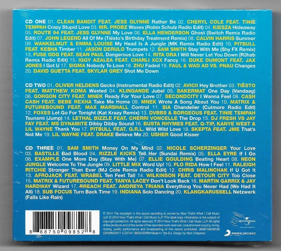 Now That’s What I Call Club Hits 2014 / 3 CDs / Pitbull, Usher, Sia / NEU & OVP - Bild 2 von 2