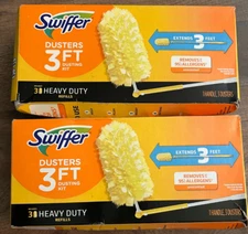 Swiffer Duster Heavy Duty 3 ft Extendable Handle Starter Kit w/3 Refills-2 boxes
