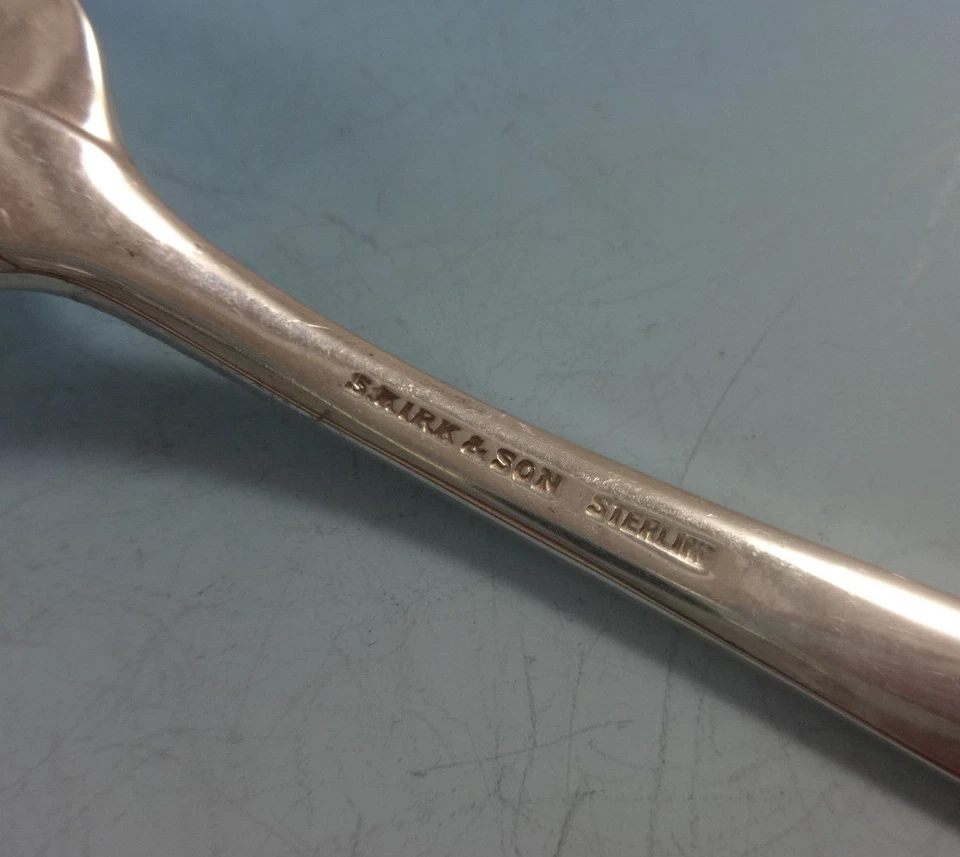 Antiguo juego de cubiertos de plata esterlina grabado por Kirk Maryland 6 servicio 24 piezas Foto 3 de 3