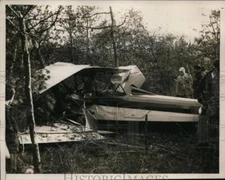 1940 Press Photo New York Wreckage of Fairchild Biplane NYC - neny17171