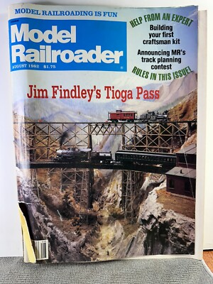 #ad Model Railroader Magazine August 1982 Building Your First Craftsman Kit $9.99