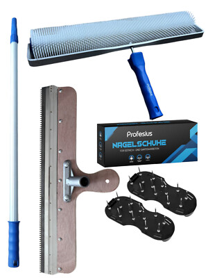 Profesius 50cm Entlüftungsroller Bodenbeschichtungs Set Stachelwalze Rakel Nagel