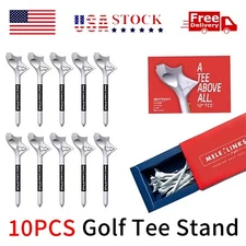 10PCS 10° Golf Tees Increases Speed Stand Balls Support Base Golf Holder Kit US