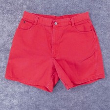 Vintage Gitano Shorts Womens 16 High Rise Mom Denim Red 6" Inseam Ladies