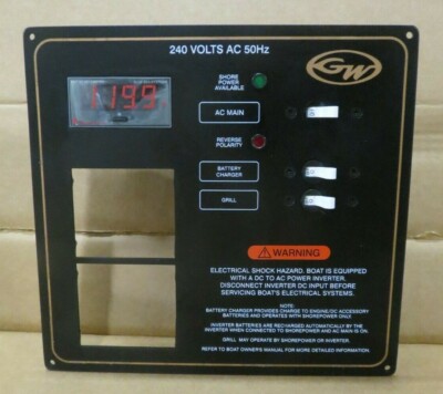 GRADY WHITE OEM 240 VOLTS AC 50 Hertz PANEL 255/75/85 #22-296