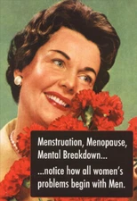 Begin with Men - Nobleworks Funny Birthday Card - Greeting Card by Nobleworks