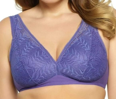 Paramour Carolina Convertible Bra 36DD Orient Blue Purple 175011 Wireless Lined