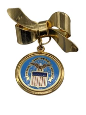 Vtg. Rare Beautiful With Gold Metal Bow Defense Logistics Agency-Free Shipping