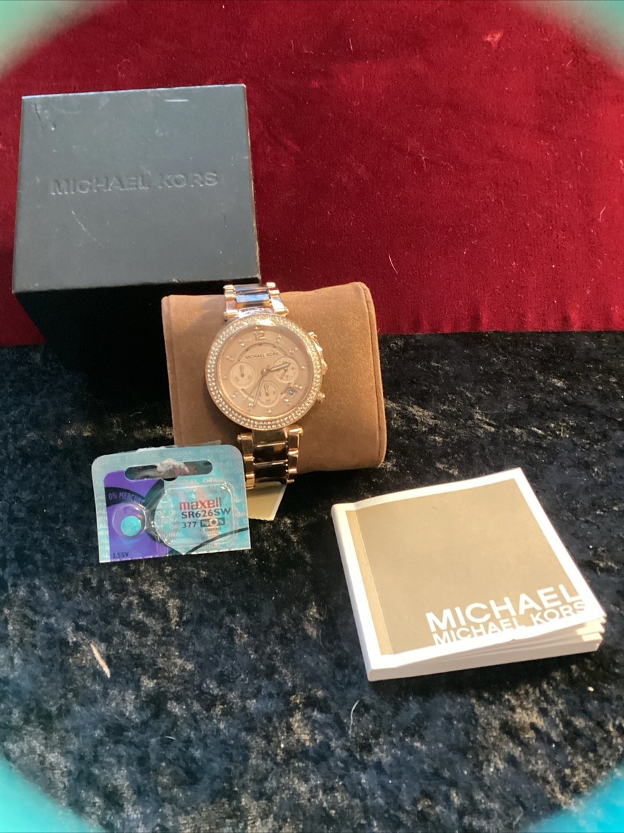Michael Kors Rose Gold Crystals Bezel Tortoise Shell MK5538  display picture 2