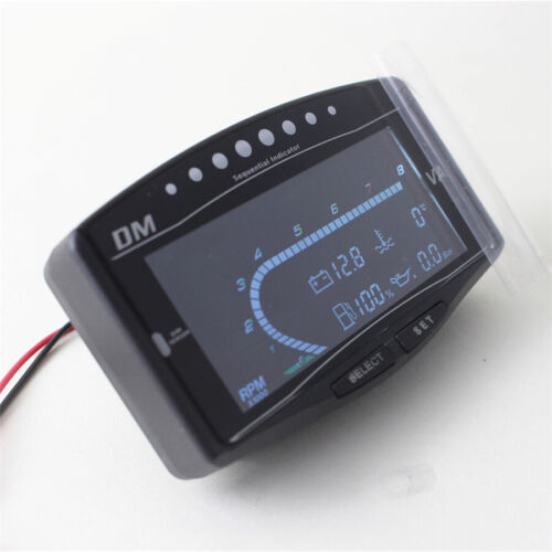 Car Gauge Fuel Oil Pressure Volt Water Temperature Tachometer Display Sensor Set - Picture 6 of 12