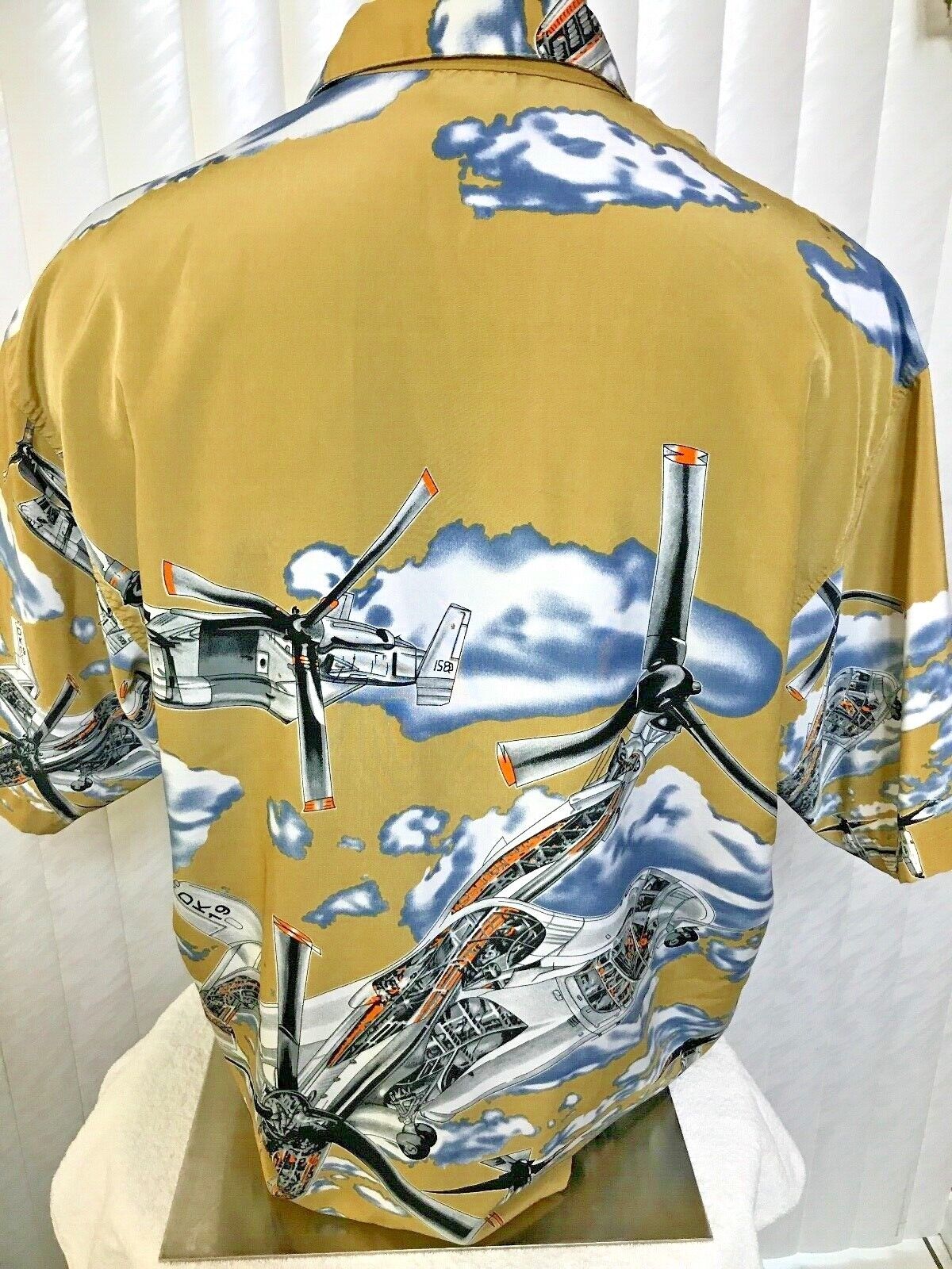 Airplane Helicopter XL Shirt S/S Button Front Osp… - image 2