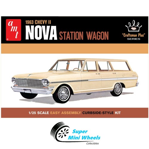 Amt 1963 Chevy Ii Nova Station Wagon 1 25 Scale Model Kit Amt12 Ebay