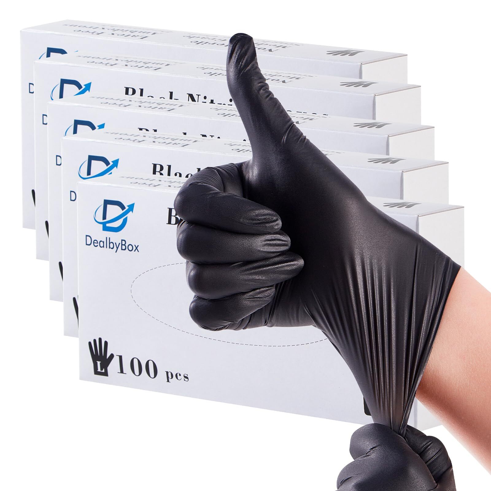 500 Pack Disposable Gloves, -Free, Latex-Free, Nitrile Gloves for Cooking, Fo...