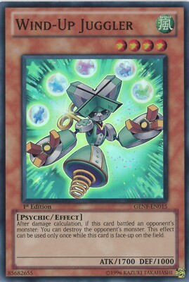 Yugioh Wind-Up Juggler GENF-EN015 Super Rare 1st Edition NM
