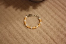 Hand-crafted adjustable beaded baby bracelet