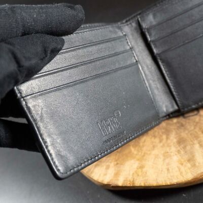 Montblanc Authentic Mens Wallet Canvas & Leather Wallet
