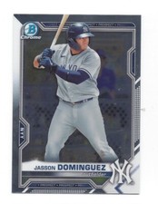 JASSON DOMINGUEZ BASE CHROME 2021 BOWMAN CHROME DRAFT BDC-77 .99 SHIP R081