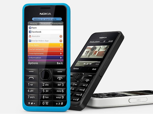 Nokia Asha 301 Handy (entsperrt) - blau - Bild 1 von 1