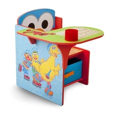 Delta Children Chair Desk With Storage 1 Count,Sesame Street; New in Box