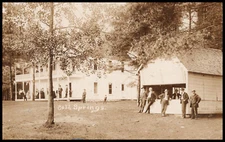 Cold Springs, New York, 1907, Hotel w Flags, July 4th? Real Photo Postcard RPPC
