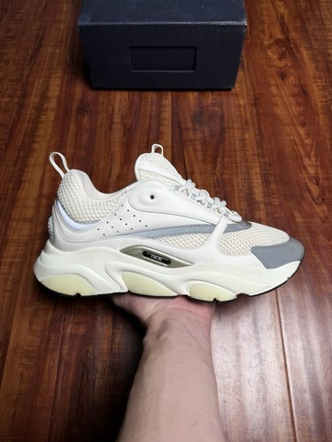 Dior B22 Reflective Mens White Grey Sneakers - Size 44D 11US - SHIPS ASAP - Picture 4 of 7
