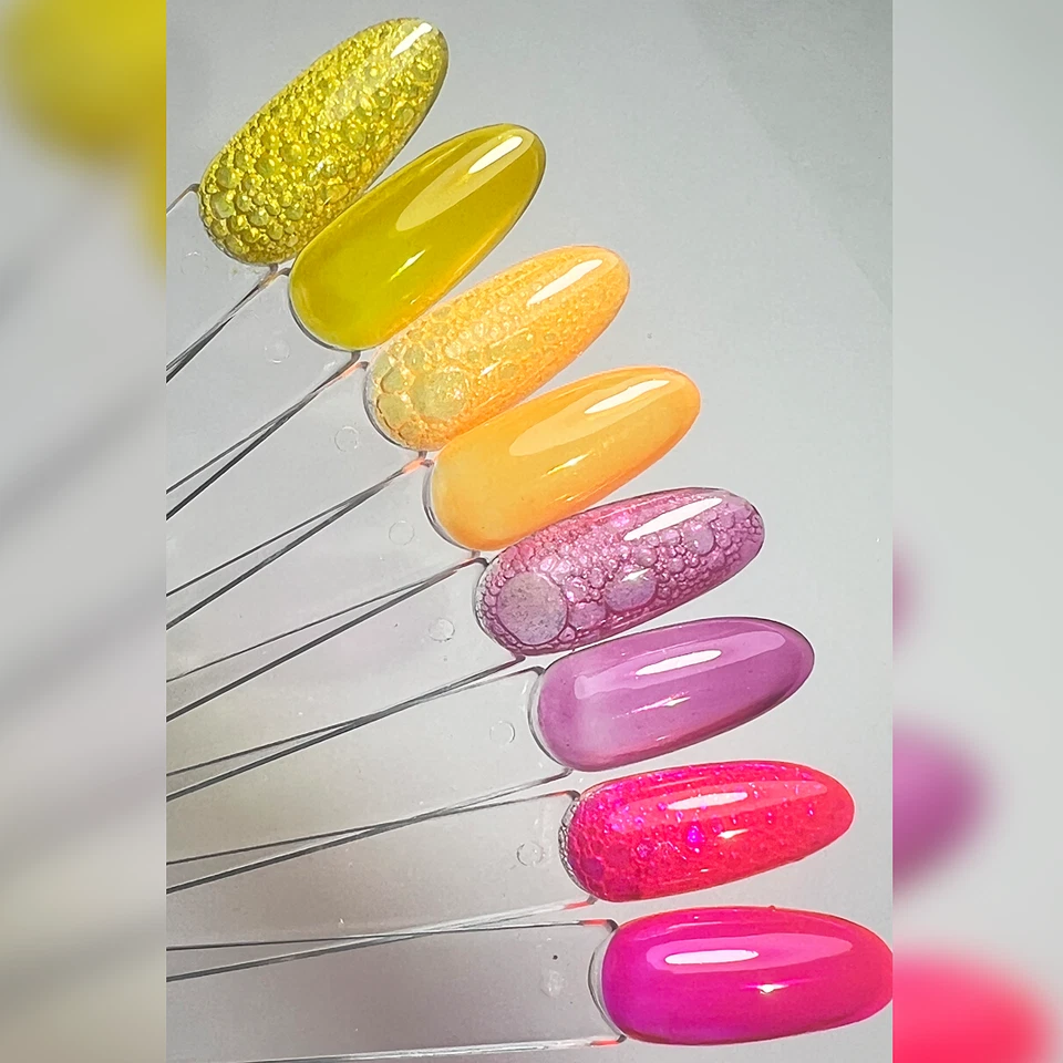 5ml UV-Glasgel Pinselflasche – 8 Farben: Pink, Blau, Rot, Grün, Lila, Rot, Gelb - Bild 2 von 4