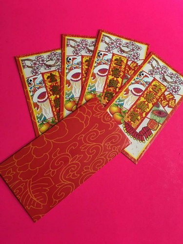 CHINESE LUNAR NEW YEAR WISHES DECO RED POCKET MONEY ENVELOPES INSERT HONGBAO - Picture 3 of 3