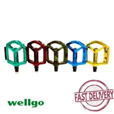 Wellgo MG-3 Fixed Pin Glossy Bike Pedal for MTB BMX DH Platform 9/16" Pedal