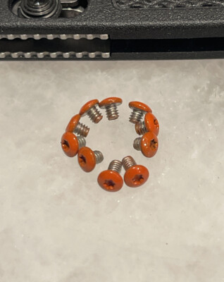 Flat Rescue Orange Screws Set For Benchmade Bugout 535 & Bailout 537 Knife 10pcs