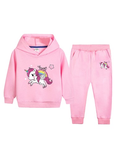 Niños Niñas Con capucha Con capucha Conjuntos Mangas Largas Sudaderas y Pantalones de Sudadera 2 Piezas - Imagen 5 de 29