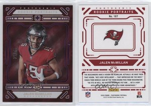2024 Panini Photogenic Rookie Portrait Purple /75 Jalen McMillan #167 Rookie RC