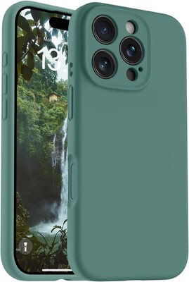 Magnetic for iPhone 16 Pro Case, Classic Liquid Silicone Mobile Phone Case, Pine