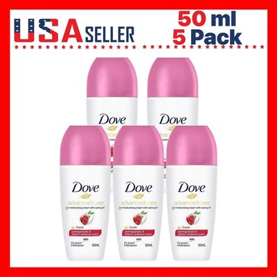Dove Roll-On Pomegranate x [5 Pack] x 50 mL Go Fresh Antiperspirant Deodorant