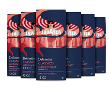 Lavazza Dolcevita Classico Ground Coffee 12oz, Medium Roast, 6 Pack 11.25 per pound