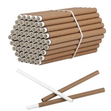 Elcoho 60 Sets of Outdoors Mason Bee Nesting Tube Refill Kit Includes White