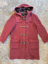 Original Montgomery Duffle Coat Women's Size 36 Burgundy Wool Overcoat England
