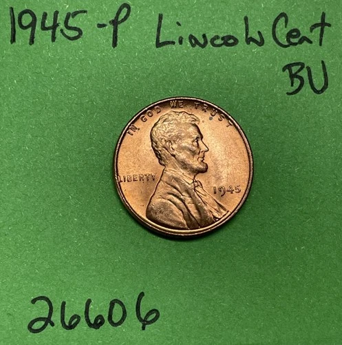 1945 Lincoln Wheat Cent / Penny 1c BU Uncirculated
