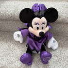 Disney Minnie Mouse Plush Purple Halloween Vampire Costume Cape Polka Dot Bow — photo 1