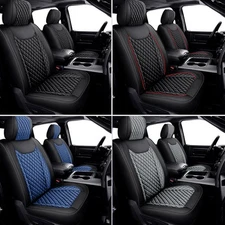 For Dodge Ram 1500 2009-2023 2500 3500 PU Leather Car Seat Covers Full Set