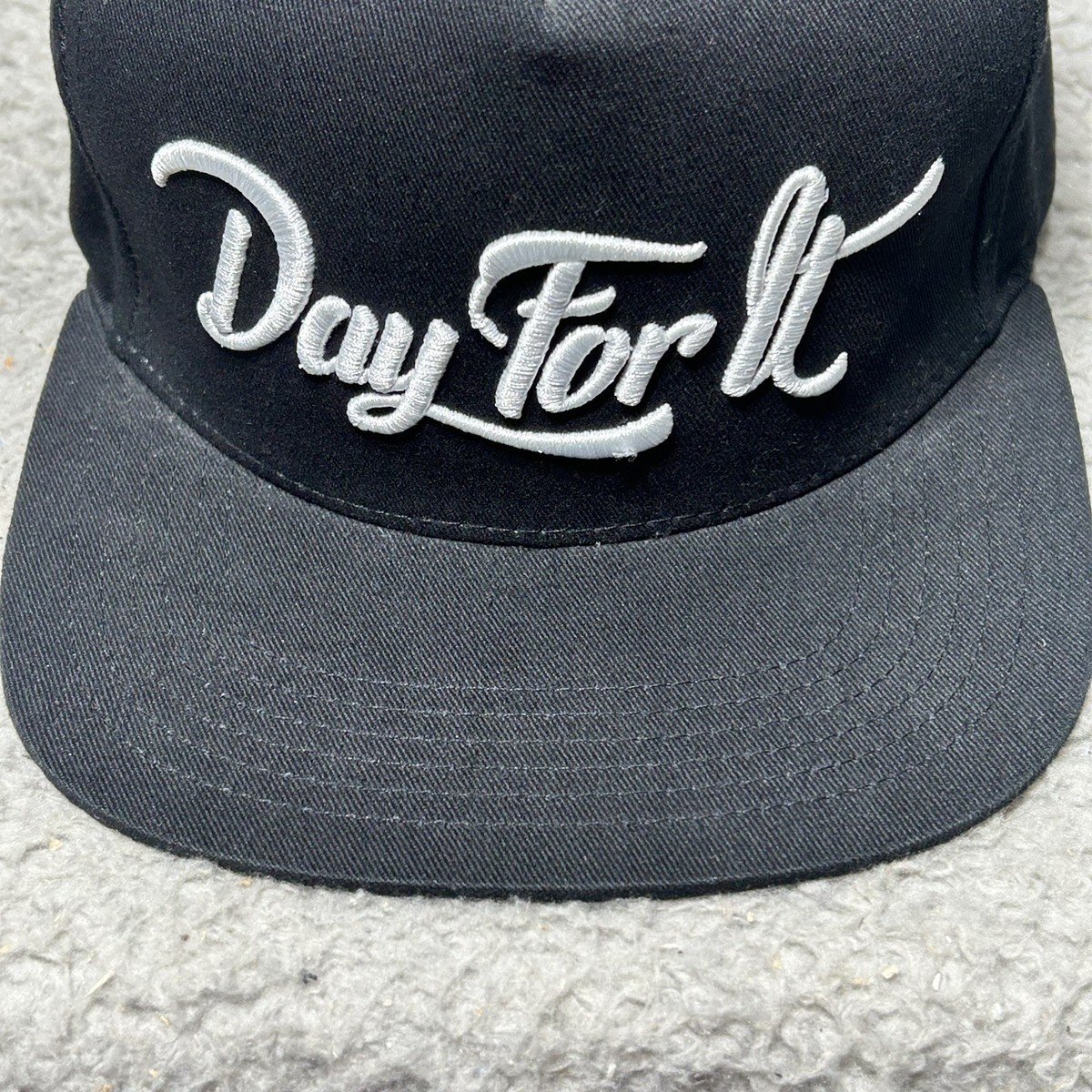 "Day for It" Movement Mens Baseball Cap Hat Snapback Black View 3