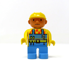 LEGO DUPLO Bob the Builder Figure & Blocks 2005 Authentic Figure Incomplete
