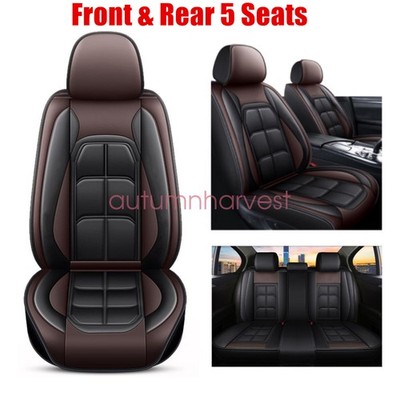 For Honda HR-V Car 5-Seat Covers Full Set Faux Waterproof Cushion Protector Blk