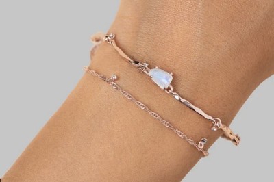 Moon Magic Opal Flow 18k Rose Vermeil Duo Bracelet 